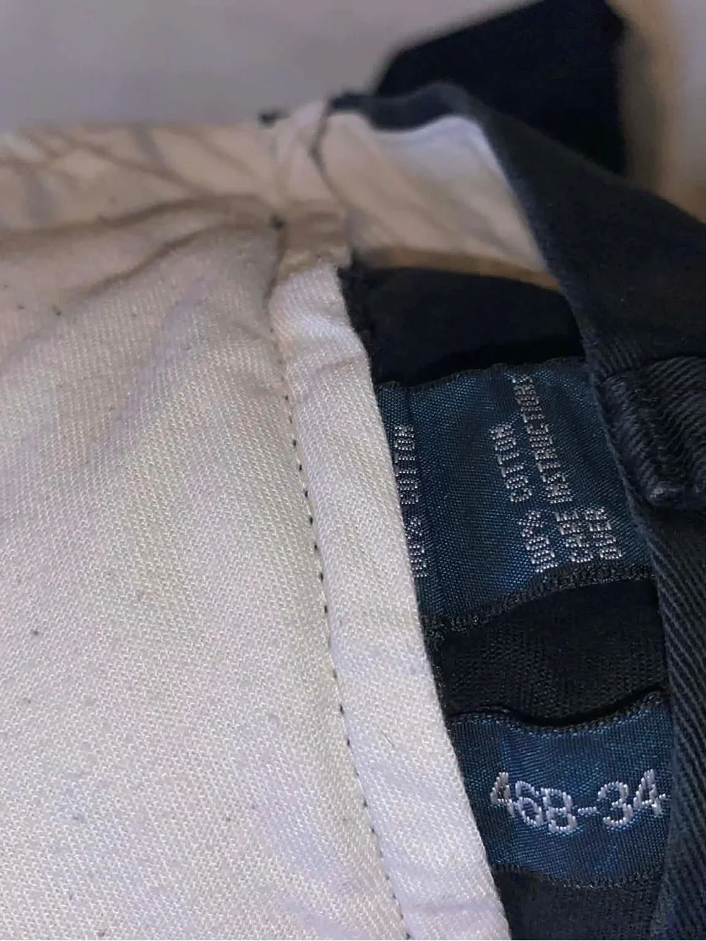 Vintage Ralph Lauren Men's Dark Navy Straight Chinos. 46w fits 44